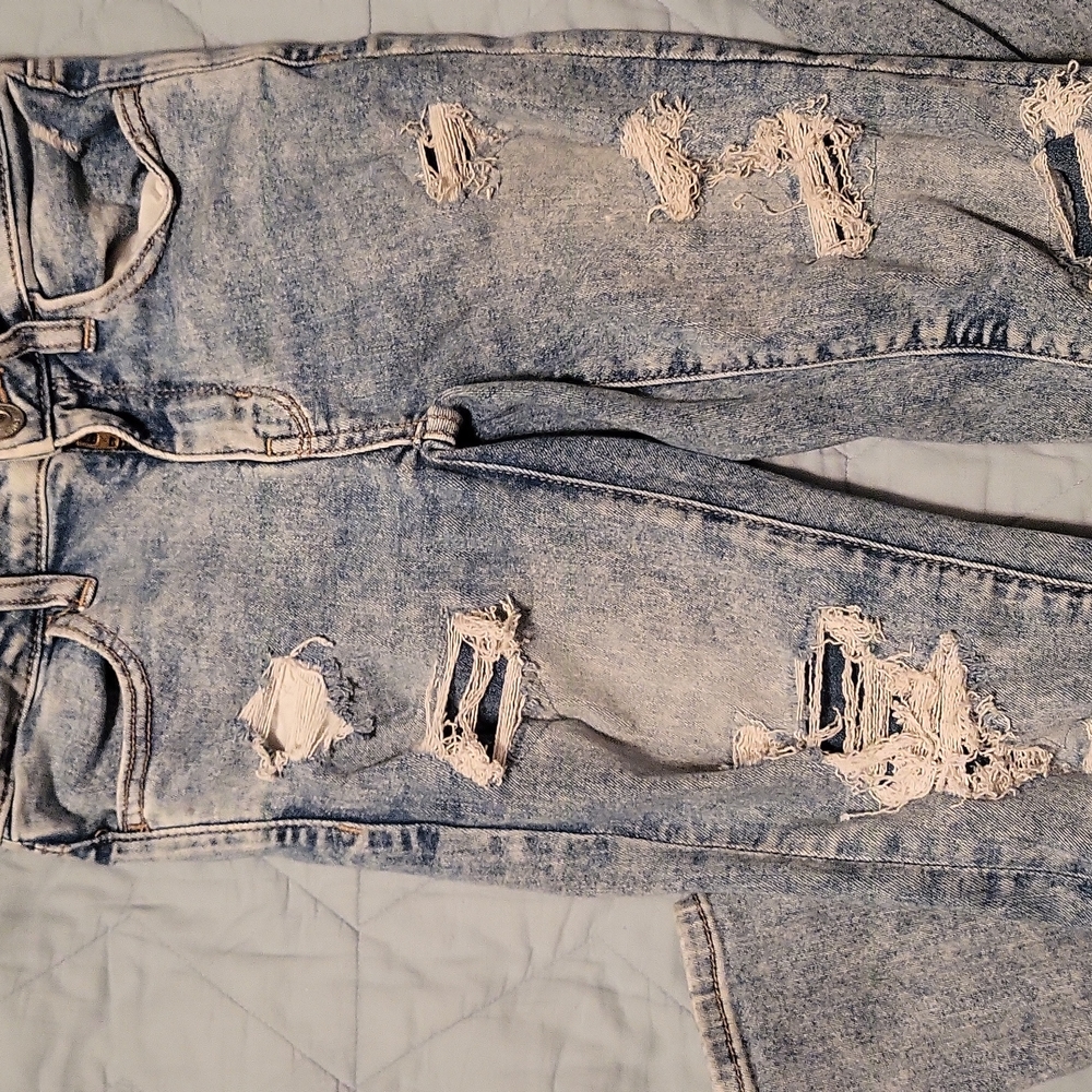 American Eagle Stretch, ripped jeggings, size 00